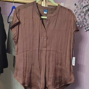 a new day Chocolate Brown Women's Blouse